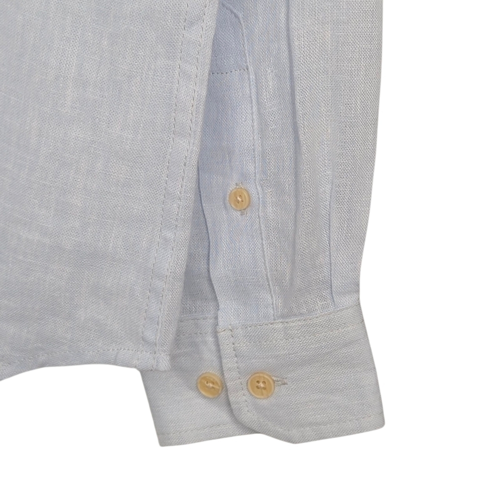 Ben Sherman Mens Modern Classic Fit Linen Blend Button Up Shirt Size Small - Picture 3 of 11